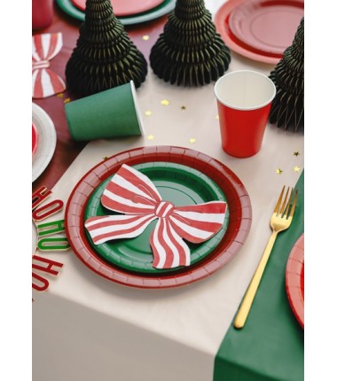 Kubeczki papierowe Party Deco czerwone 250ml - 6 sztuk