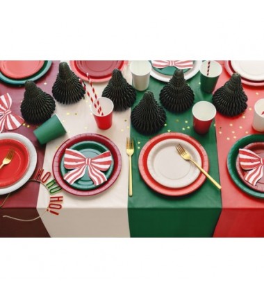 Kubeczki papierowe Party Deco czerwone 250ml - 6 sztuk