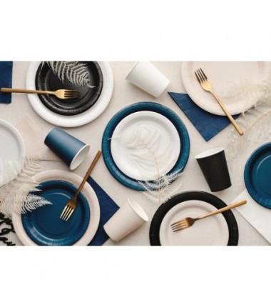 Kubeczki papierowe Party Deco białe 250ml - 6 sztuk