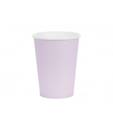 Kubeczki papierowe Party Deco lawendowe 250ml - 6 sztuk
