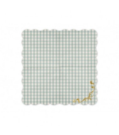 Serwetki Kratka z kokardką, 33x33cm - 12 sztuk