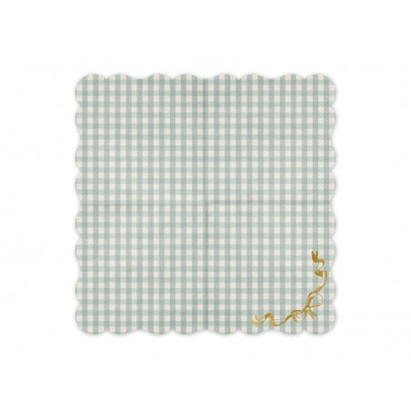 Serwetki Kratka z kokardką, 33x33cm - 12 sztuk