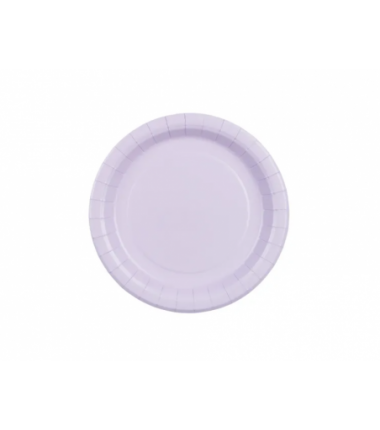 Talerzyki papierowe Party Deco lawendowe 18 cm - 6 sztuk