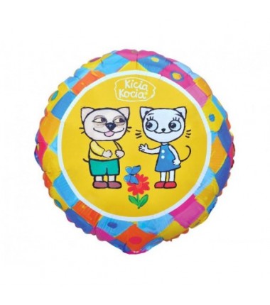 Balon foliowy Kicia Kocia i Pacek ok. 36cm