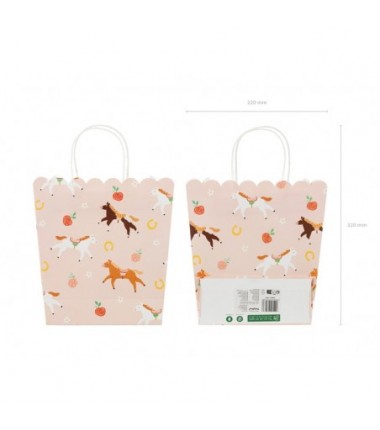 Torebka na prezenty Konie 23x22x8,5 cm