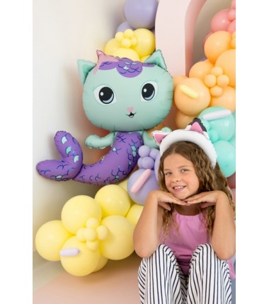 Balon foliowy Kocie uszy Gabi 21.5x21 cm - 6 sztuk