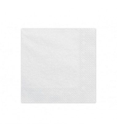 Serwetki papierowe - biały 33x33cm - 20 sztuk