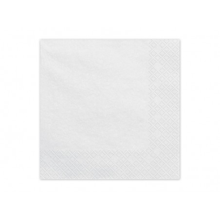 Serwetki papierowe - biały 33x33cm - 20 sztuk