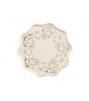 Talerzyki Kwiaty - 20 cm - 6 sztuk