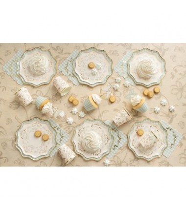 Talerzyki Kwiaty - 20 cm - 6 sztuk