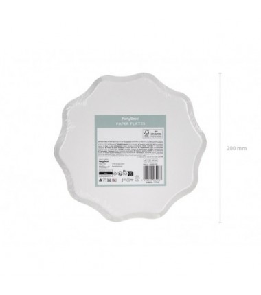 Talerzyki Kwiaty - 20 cm - 6 sztuk