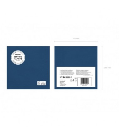 Serwetki papierowe - granatowy 33x33cm - 20 sztuk