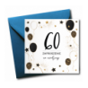 Zaproszenie do wypisania na 60 URODZINY - Balony - 1 sztuka