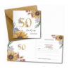 Zaproszenie do wypisania na 50 URODZINY - Słoneczniki - 1 sztuka