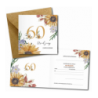 Zaproszenie do wypisania na 60 URODZINY - Słoneczniki - 1 sztuka