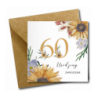 Zaproszenie do wypisania na 60 URODZINY - Słoneczniki - 1 sztuka