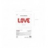 Balon foliowy Love, 140x35cm - czerwony