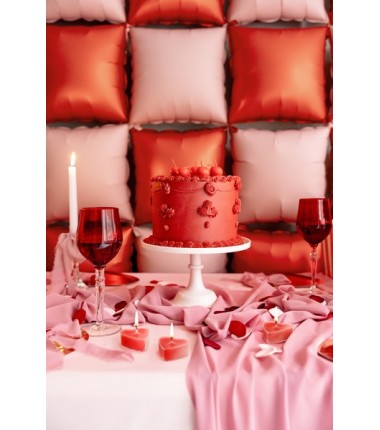 Świeczki podgrzewacze Serca, 4 cm, czerwony - 10 sztuk