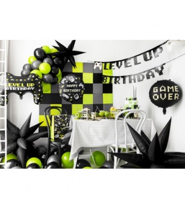 Balon foliowy pastylka Happy Birthday, Game, 35x35 cm