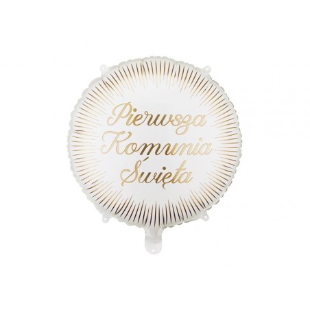 Balon foliowy pastylka ''Pierwsza komunia święta'', 35x35 cm
