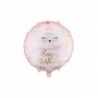 Balon foliowy pastylka Happy birthday, Kotek, 35x35 cm