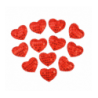 Cekinowe serca - naklejki - 12 sztuk