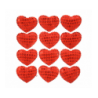 Cekinowe serca - naklejki - 12 sztuk