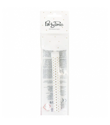 Fontanna party 12 cm - złote kropki - 1 sztuka