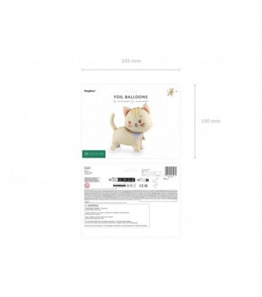 Balon foliowy Kotek na kółkach 61x65 cm