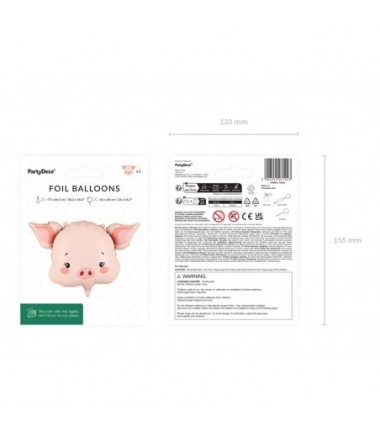 Balon foliowy Świnka 61x36 cm