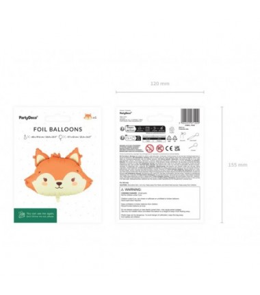 Balon foliowy Lis 57x42 cm