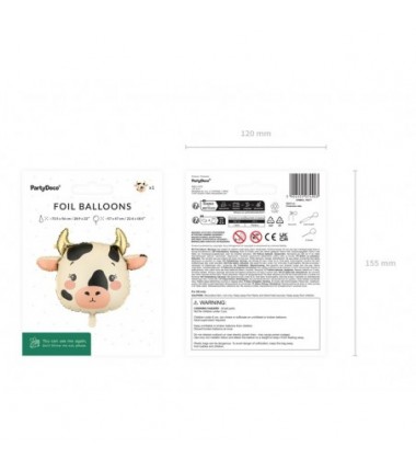 Balon foliowy Krówka 57x47 cm