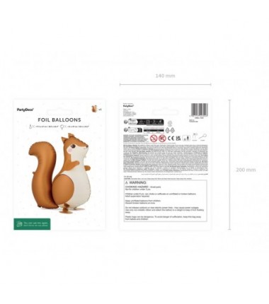 Balon foliowy Wiewiórka 51x59 cm