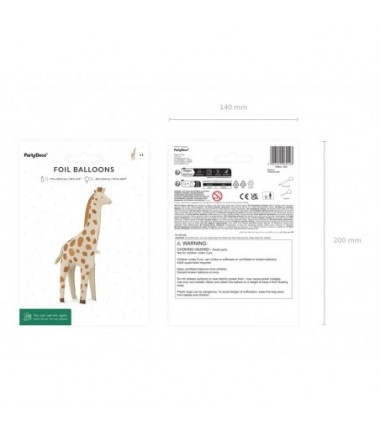 Stojący balon foliowy Żyrafa 49x114 cm