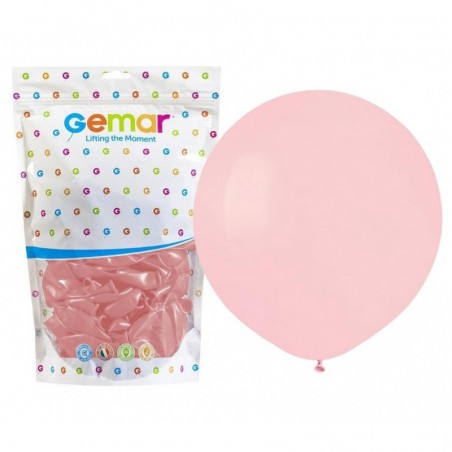 Balon Gemar 48 cm - 19" - pastelowy pudrowy róż Powder pink G19/107 - 1 sztuka