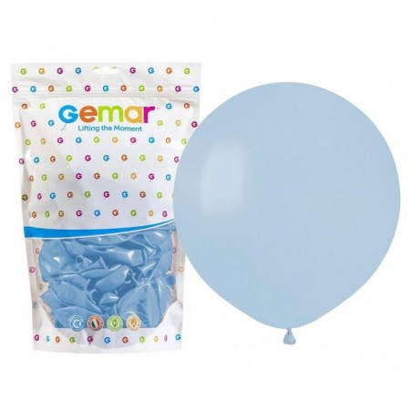 Balon Gemar 48 cm - 19" - pastelowy pudrowy błękitny Powder blue G19/108 - 1 sztuka