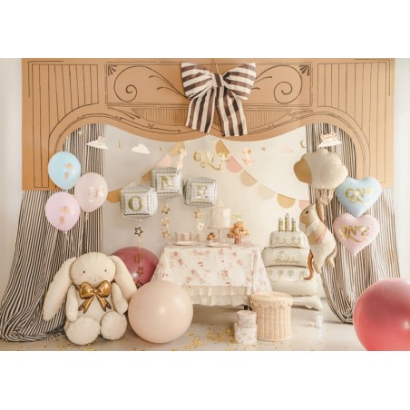 Balon foliowy Serce ''One'' 45 cm - jasny różowy