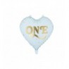 Balon foliowy Serce ''One'' 45 cm - jasny niebieski