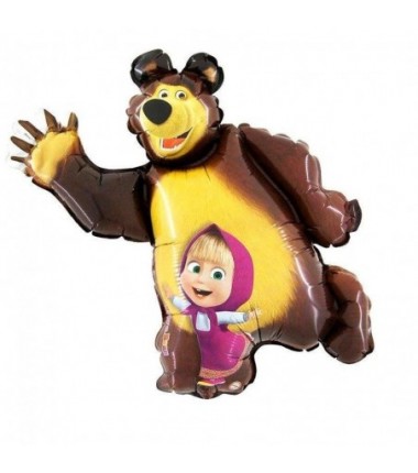 Balon Foliowy Masha i Niedźwiedź - 90 cm GRABO