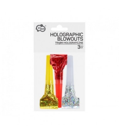 Zestaw 3 gwizdków holograficznych