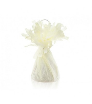 Ciężarek papierowy do balonów, kremowy - 1 sztuka