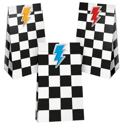 Torebki na cukierki Wyścigówki - 6 sztuk