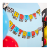 Baner Happy Birthday Wyścigówki 220x17cm