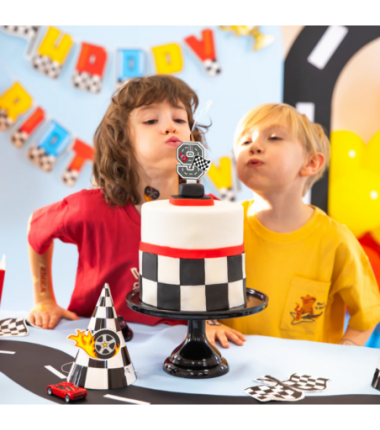 Świeczka na tort Wyścigówki cyfra 9