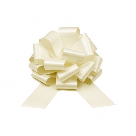 Kokarda dekoracyjna DIY, złamana biel, 30 cm