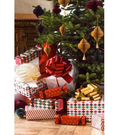 Kokarda dekoracyjna DIY, złamana biel, 30 cm