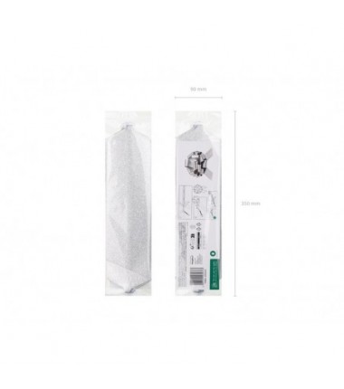 Kokarda dekoracyjna DIY, srebrny, 30 cm