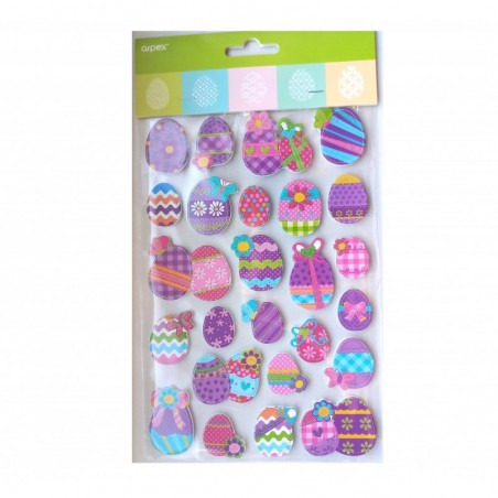 Brokatowe naklejki - wielkanocne wzory - jajka