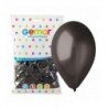 Balony metaliczne Gemar 30 cm - 12" - METALICZNE czarne GM110/65 - 100 sztuk