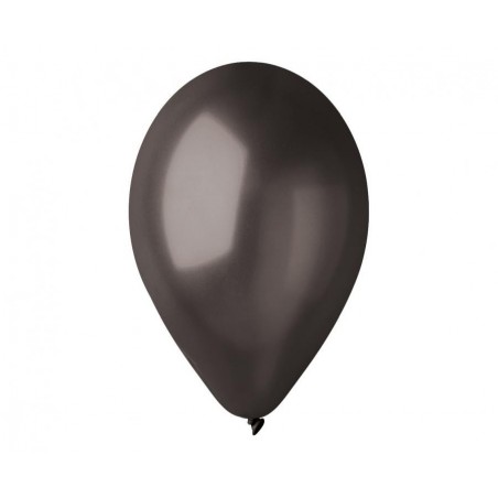 Balony metaliczne Gemar 30 cm - 12" - METALICZNE czarne GM110/65 - 100 sztuk